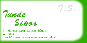tunde sipos business card