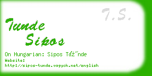 tunde sipos business card